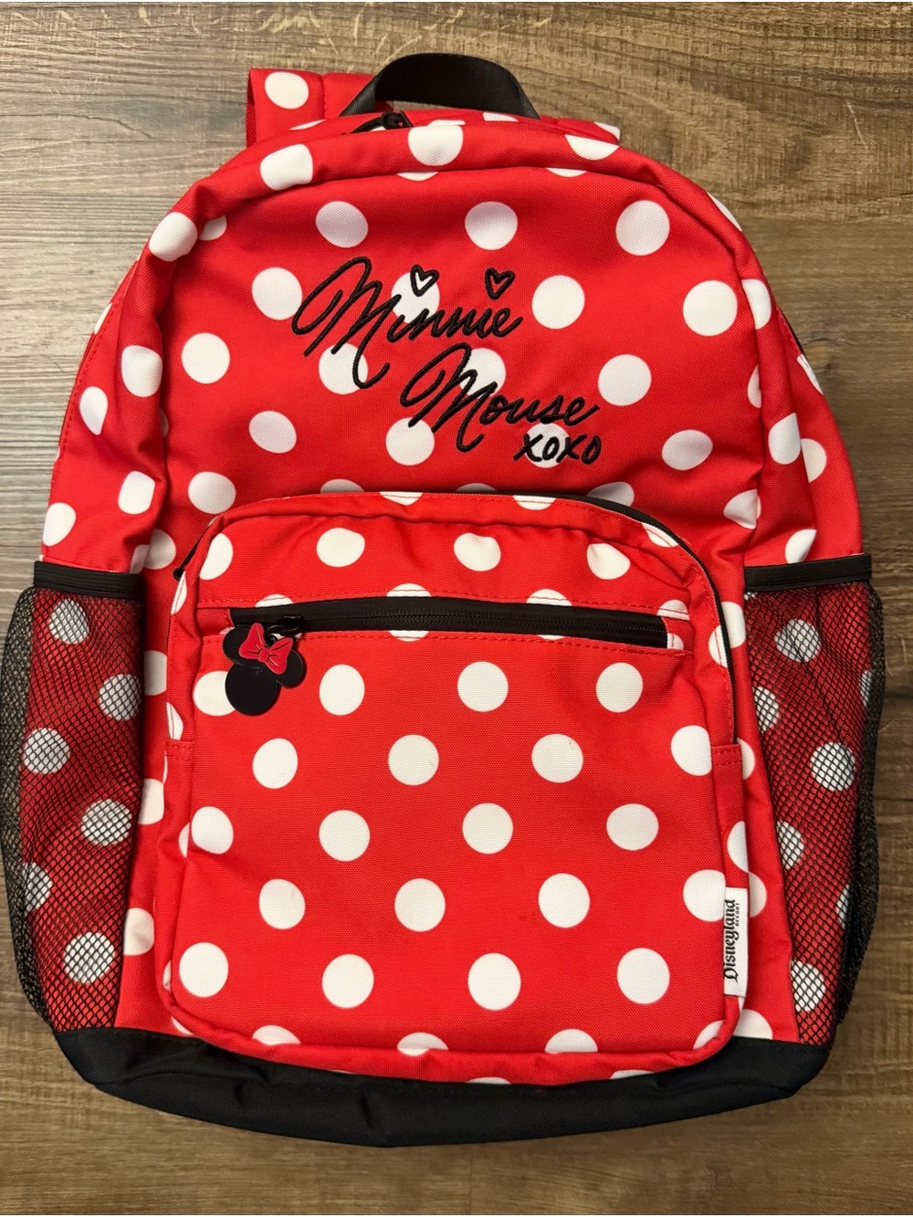 Official Disney Parks / Disneyland Resort Minnie Mouse backpack featuring Minnie